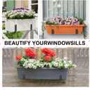 Window Box Brackets, Adjustable Heavy Duty Window Planter Box Brackets, Width Range: 4.412 Inches (1133 Cm), with 75 Lbs Capacity, Black (Wall-Mounted, 4)