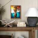 Framed Inspirational Hand of God Wall Art Christian Rescue Faith 16x24 In