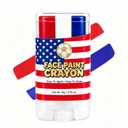 6 x Red White and Blue Eye Black Stick for World Cup Fans, USA Flag Face Paint Sticks for Patriotic Sports and 4th of July Accessories, Eye Black Stick Baseball and Soccer Sports Makeup