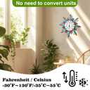 pealstar Large Outdoor Thermometer Sun Decorative Outdoor Thermometers for Patio Waterproof Metal Wall Thermometer No Need Battery for Garden Yard Garage Decor
