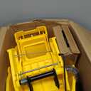 Carlisle FoodService Products 26-Quart Commercial Mop Bucket with Side-Press Wringer, Precision-Molded Polypropylene, Durable Wringer, Bucket with Non-Marking Casters, 18.5 x 16.5 x 23 Inches, Yellow