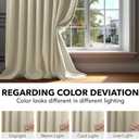Deconovo Blackout Curtains, Thermal Insulated, W52 x L95 2 Panels, Back Tab, Machine Washable, Room-Darkening Drapes for Bedroom/Living Room Light Beige