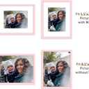 7 x Picrit 8.5x11 Picture Frame Set of 12, Display 6x8 with Mat or 8.5 x 11 without Mat, Photo Frames for Wall Mounting or Table Top Display, Pink