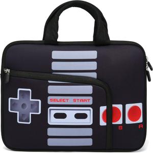 11 11.6 12 12.1 12.5 inches Laptop Sleeve Chromebook Case Ultrabook Case Notebook Sleeve PC Messenger Bag Tablet Case Neoprene Handle Sleeve for Men Women, Two Pockets (Games)