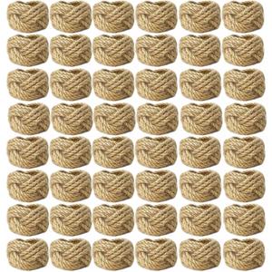 WINGFISH Woven Napkin Rings Set of 50 Farmhouse Burlap Jute Napkin Rings Bulk for Dinning Table, Nautical Napkin Ring Holders Table Decor for Party Gathering Banquet Wedding Birthday