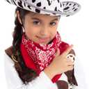 Spooktacular Creations 2 Pcs Adult Kids Felt Cow Print Cowboy Hat, Halloween Costume Accessory for Boys Girls, Cowgirl Hat for Women Wild West Themed Parties
