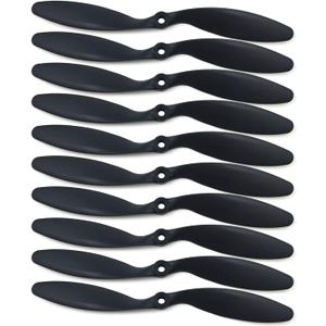 Skrnrhrery Propeller 8060 8x6 for RC Airplane Quadcopter Black Soft Propeller Blades Fold Resistant with 3.17 Shaft Diameter XXD Motor 10 Pieces Prop Accessories