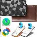Wallet Tracker Card for iOS & Android, 6-13 Year Battery Ultra-Thin Bluetooth Smart Card, Credit Card Size Smart GPS for Wallet Passport, Works with Apple Find My & Google Find Hub, Wireless Charging