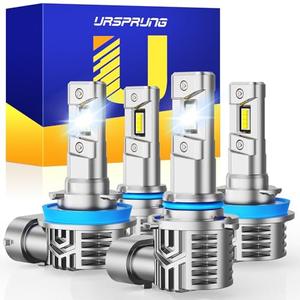 Ursprung Ultra Bright H11 9005 Led Bulb Combo, Upgraded 5th-Gen 16 CSP for Superior