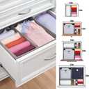 Criusia Foldable Underwear Drawer Organizer, Closet Dividers, Storage Box for Clothes, Socks (6 Bins, Gray)