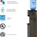 Brio Limited Edition Top Loading Water Cooler Dispenser - Black Stainless Steel - Hot & Cold Water, Child Safety Lock, Holds 3 or 5 Gallon Bottles - UL/Energy Star Approved