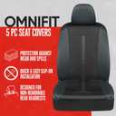 Motor Trend Black & Gray Car Seat Covers Full Set Front Seat Covers & Rear Bench Seat Cover Airbag Compatible, 60/40 Split Bench for Smaller Trucks, Cars & SUVs Automotive Interior Accessories