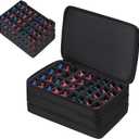 Miniature Storage Carrying Figure Bag -108 Slot Figurine Minature Carrying Case Compatible with D&D and More(Bag Only) (Black)