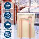 Backflow Preventer Insulation Cover (5F), 20"X26" 5 Layers Outdoor Pressure Vacuum Breaker, Water Well Pump, Sprinkler Valve, Faucet Cover for Winter Freeze Protection Beige