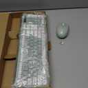 Wireless Keyboard and Mouse Combo, Full-Sized Wireless Keyboard and Adjustable DPI Mouse, 2.4GHz USB Receiver, Silent Keyboard and Mouse for PC, Windows, MAC, Desktop, Laptop (Avocado Green)