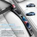 2 x 2PCS Car Seat Gap Filler Organizer,Upgraded Car Side Seat Gap Fillers with Dual Slot Design,in Between Cars Seats Catcher Cars Accessories for Filling 1.3-1.4 Inch Gaps