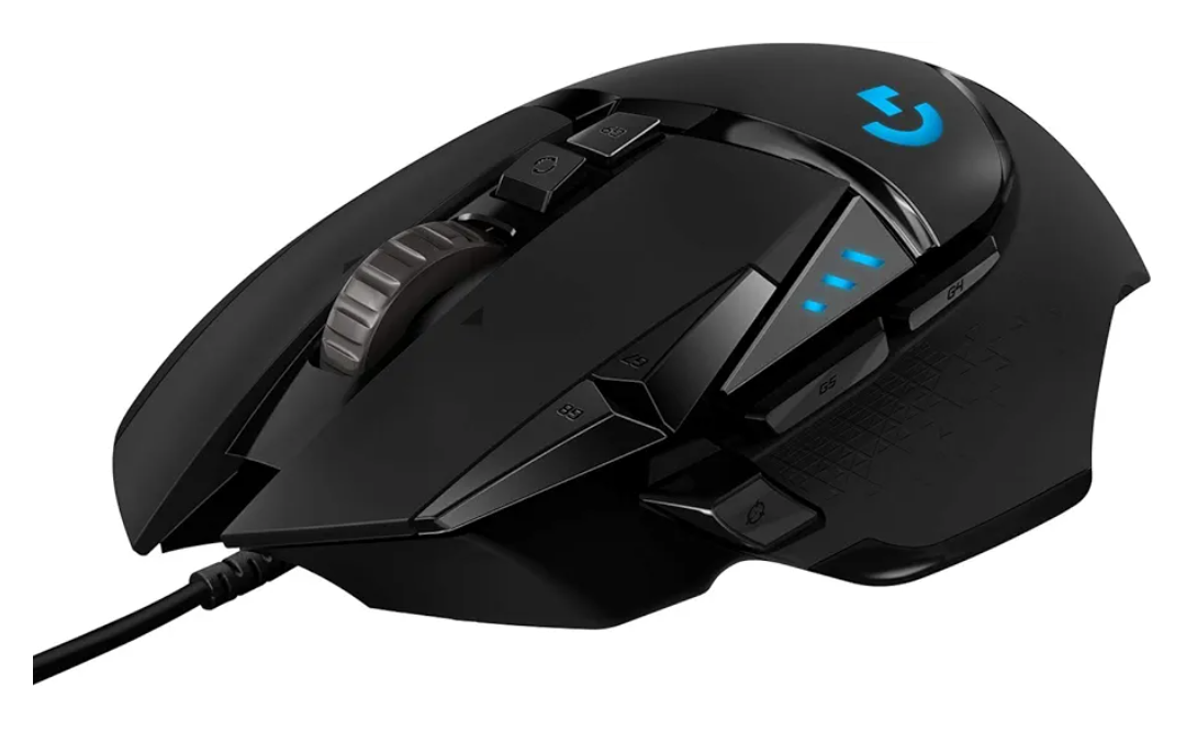 Logitech G502 Hero High Performance Wired Gaming Mouse, Hero 25K Sensor, 25,600 DPI, RGB, Adjustable Weights, 11 Programmable Buttons, On-Board Memory, PC/Mac - Black, Wired Mouse