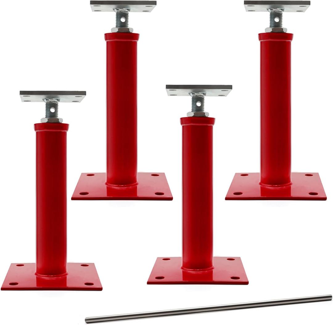 House Jacks for Leveling Crawlspace, 11" -16" Height Range，9920 lbs to 6860 lbs Height Capacity (Each)，Floor Jacks Joist Beam Brace for Cellar Ceiling,4 Pack 