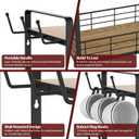 elevate your coffee experience with our 2-tier wooden shelf, the ultimate coffee station organizer and coffee pod holder, featuring a stylish mug tree for your coffee bar accessories.