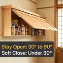 HBL' 2 Pack | Lid Support Hinges Large Lid Stay Hinge for Extra-Long Upper Cabinet & RV Cabinets, 30 - 90 Lid Stay and Under 30 Soft Close, Tension Adjustable, Heavy Duty, Max Load 88LBS