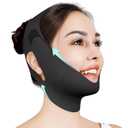 Juskaa Chin Strap for Sleeping, Adjustable Chin Strap, Jaw Strap, Jawline Shaper, V Line Lifting Mask, Black, M