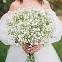 N&T NIETING 12Pcs Babys Breath Artificial Flowers,Real Touch Fake White Flowers Faux Flowers Bouquets for Vase Home Office Wedding Spring Winter Indoor Outdoor Centerpiece Table Decorations