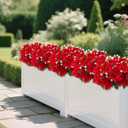 14'' Poinsettias Artificial Christmas Flowers for Outdoors,12 Bundles Mixed Fake Red Silk Flowers Faux Plastic Plants UV Resistant for Home Garden Porch Patio Outdoor Indoor Decor