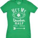 Funny St Patricks Day Couple Shirt  His and Hers Matching Shamrock Tee Irish Pub Crawl Party Outfit (Green, XXXL)