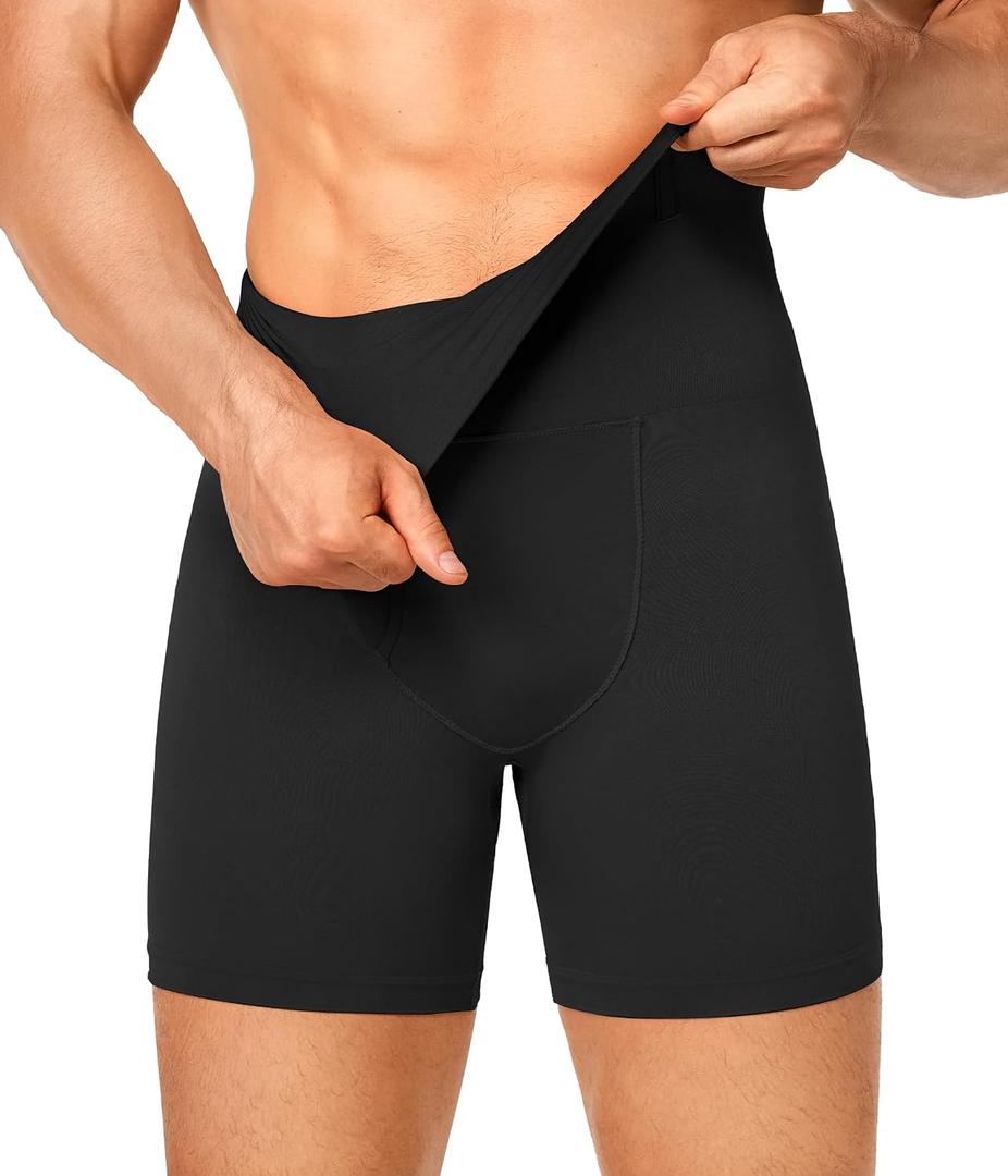 Nebility Shapewear Men Compression Shorts - Slimming Body Shaper Tummy Control Underwear Boxer Briefs (M)