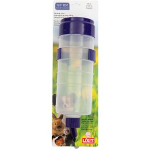 Lixit Lever Valve Top Fill No Drip Water Bottles for Rabbits, Chinchillas, Ferrets, Guinea Pigs and Adult Rats (32oz)
