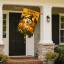 IVN Halloween Shih Tzu Garden Flag 28 x 40 Inch Double Sided House Flag with Witch Hat Pumpkin and Raven Design for Spooky Outdoor Porch Decor