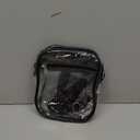 Ethereal Travel Makeup Bag, Clear Cosmetic Bag Make Up Organizer TSA Approved Toiletry Bag, Waterproof Pouch for Women Purse for Toiletries Accessories Brushes (Small (Pack of 1), 01-leather black clear)