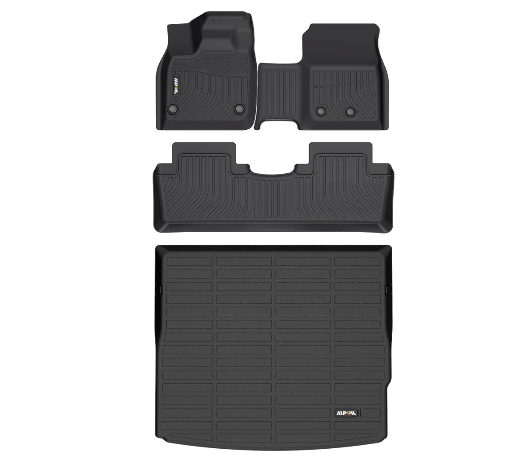 AIPOIL® Floor Mats & Cargo Liner Set for 2023 2024 2025 Nissan Ariya All Weather Protection TPE Anti-Slip Automotive Full Set Custom Car Mats Accessories - Black