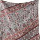 HORIMOTE HOME Boho Quilt Queen Size, Reversible Bohemian Style Twill Strip Floral Quilt Beddding Set, Colorful and Soft Bedspread Full Size Quilt Coverlet for All Season, 2 Pillow Shams (3 Pieces)