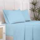 Full Size 4 Piece Bed Sheet Set/Comfy Bed Sheets/Breathable & Cooling/Extra Soft/Shrinkage&Fade Resistant/Easy Care-16inch Deep Pockets Sheet Set/Dusty Blue Oeko-Tex/Hotel/Wrinkle(22-Dusty Blue, Full)