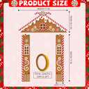 71 Inch 3 Pcs Christmas Door Decorations for Classroom Gingerbread Party Porch Banner Merry Christmas Gift Wrap Door Banner Xmas Cover for Classroom Home(Fresh Style)
