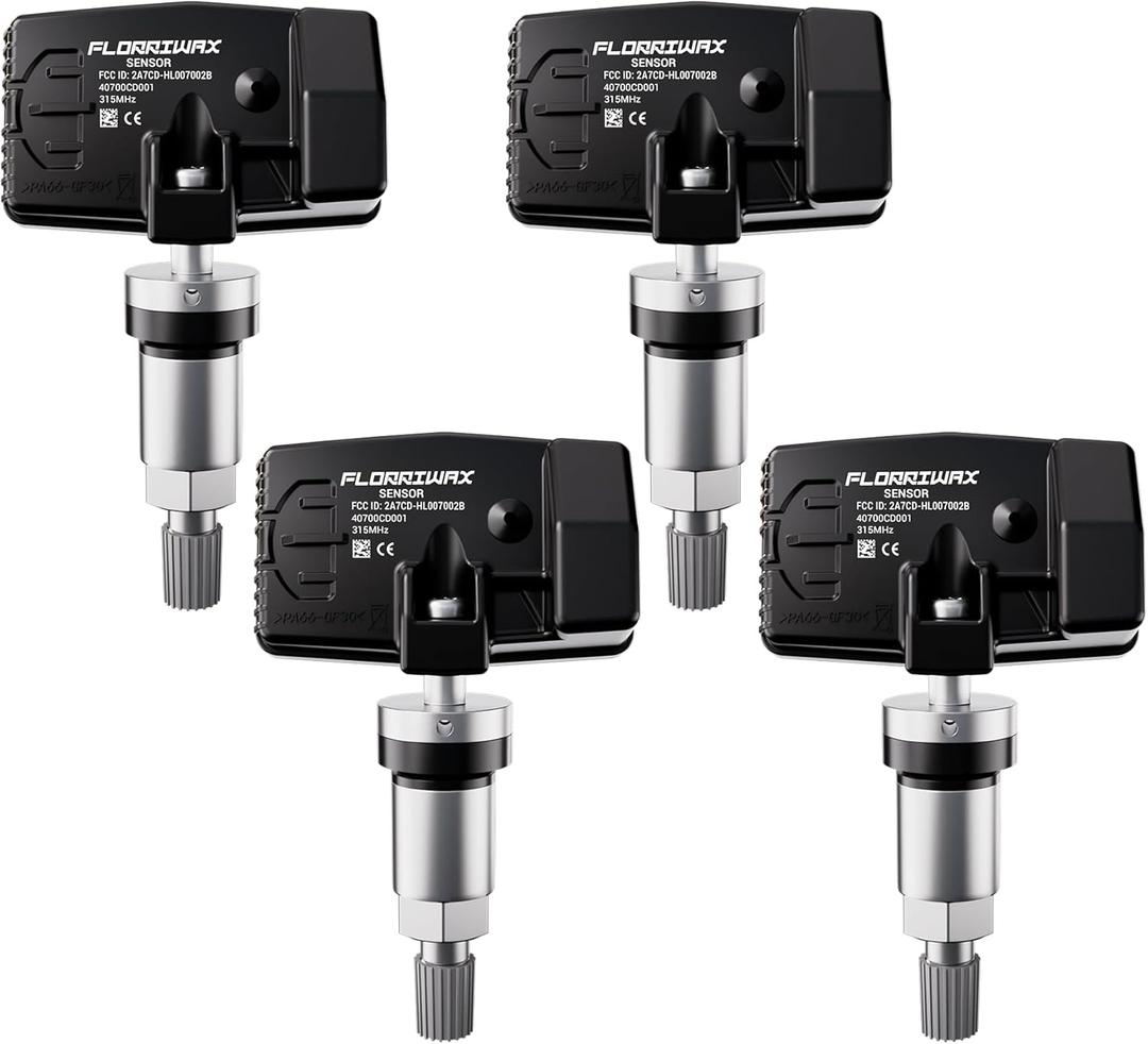 TPMS Sensor, Set of 4 315Mhz Tire Pressure Sensor Compatible with Nissan Infiniti Suzuki, Tire Sensor OE Replaces#40700JK01B,40700JA01B,40700CD001,40700JA01C