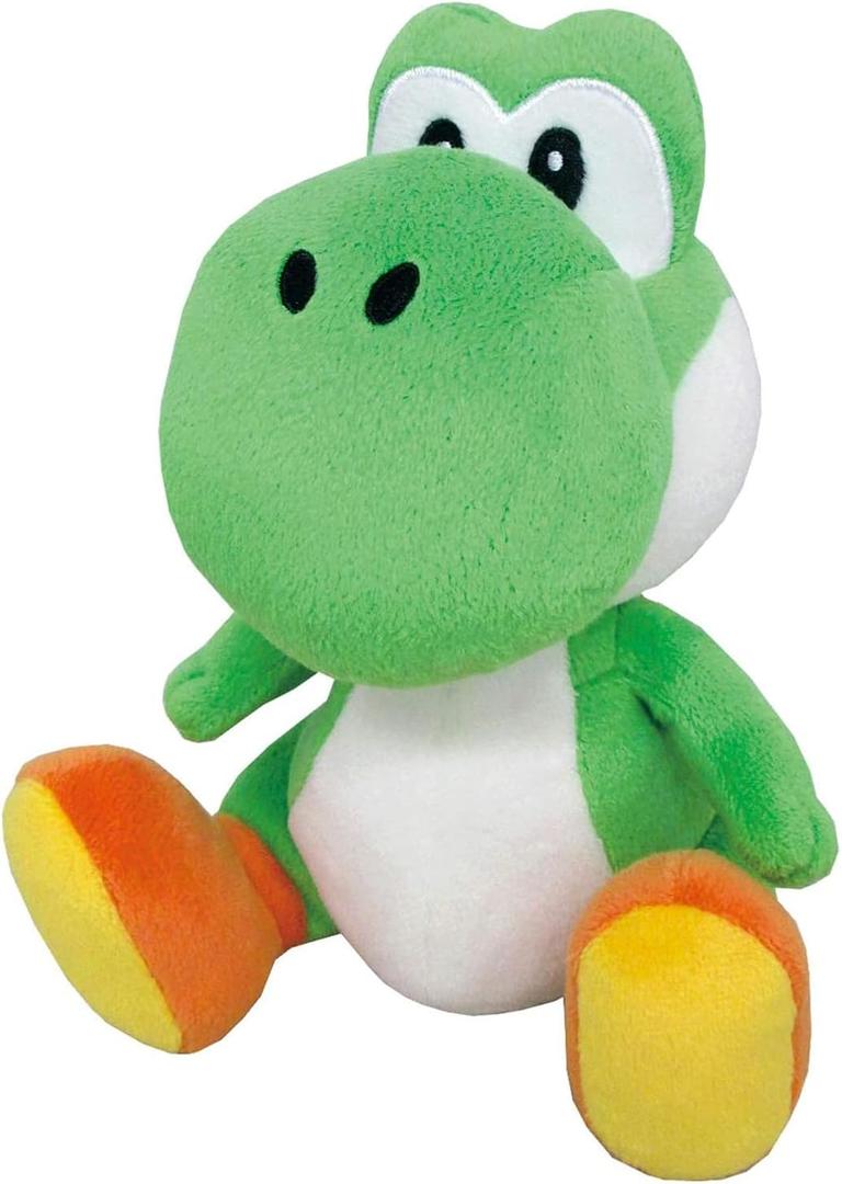 Little Buddy Super Mario All Star Collection 1416 Yoshi Stuffed Plush, 8", Multi-colored