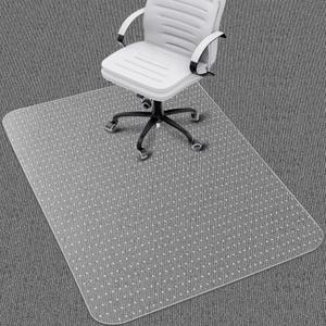 Office Chair Mat for Carpet: 48"x36" Clear Desk Chair Mat for Carpet Floor, Computer Mat for Low Carpeted Floors,Thick and Sturdy Protector, Rug Pad for Rolling Chairs Office Work Gaming, 48 in x 36 in without lip