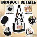 Abbylike Retirement Gifts Tote Bag for Women 2025 Vintage Groovy Retirement Women Farewell Going Away Gifts for Coworker Teacher Nurses Boss Friends Mom Grandma Retirees