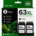63XL Black Ink Cartridge Combo Pack, 2 Pack