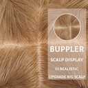 Hair Toppers for Women Real Human Hair-U Shape Toppers Hair Pieces for Women with Thinning Hairr 150% Density Silk Base Clip in Human Topper with Bangs for Daily Use(Light Brown-6#