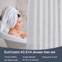 EurCross Shower Curtain Liner Extra Long 82 inch Length with 5 Bottom Magnets,Frosted PEVA Plastic Shower Curtain Liner, Waterproof Opaque Shower Liner No Smells with Metal Grommets,72 x 82 inch