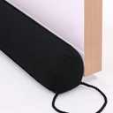 hyha 38 Inch Door Draft Stopper, Blocks Hot Cold Air with Removable Washable Cover, Gaps Up to 3 Inch, All-Season Noise and Wind Seal, Under Draft Stopper for Bottom of Door Window, Black