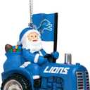 NFL Team Logo Santa Riding Tractor Holiday Christmas Tree Hanging Ornament (One Size)