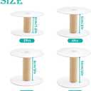 20 Sets Paper Sewing Spools, Empty Paper Thread Spools 4 Sizes, Removable Empty Wire Spools Paper Sewing Spools for Embroidery Thread Yarn Ribbon Crafts Sewing