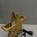 Christmas Tree Topper Projector Lights with 6 Projection Modes, Gold Star Christmas Tree Topper with Built-in LED Projector, Dynamic Projection for Christmas Party Holiday Decoration