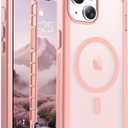 jaroco Magnetic for iPhone 13 Case, [Compatible with MagSafe][Military Grade Drop Protection][Heavy Duty Protection][Non-Slip][Shockproof] 2-Layer Durable Bumper Phone Case 6.1''-Pink
