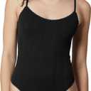 florence by mills Women's Seamless Pointelle Bodysuit (XX-Large, Black)