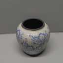 Blue and White Vases, Ceramic vases for Home Decor, Farmhouse Flower Vase, Blue vase for Living Room Decor, Vintage Vase for Console Table Mantle Chinoiserie Decor